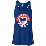 AMERICA FIRST! T shirt B8800 Bella + Canvas Flowy Racerback Tank