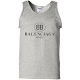 Balenciaga - Logo-print Cotton-jersey T-Shirt - White G220 Gildan 100% Cotton Tank Top