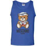 Moschino Man Azure T-Shirt Cotton G220 Gildan 100% Cotton Tank Top