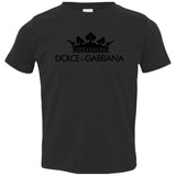 Dolce & Gabbana Crown D&G Logo Ringer Tee 3321 Rabbit Skins Toddler Jersey T-Shirt