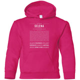 Selena  Classic Name Print t shirt G185B Gildan Youth Pullover Hoodie