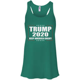 Donald Trump Keep America Great 2020 B8800 Bella + Canvas Flowy Racerback Tank
