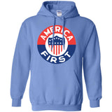 AMERICA FIRST! T shirt G185 Gildan Pullover Hoodie 8 oz.