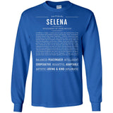 Selena  Classic Name Print t shirt G240 Gildan LS Ultra Cotton T-Shirt