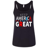 Keep American great 2020 6488 Bella + Canvas Ladies' Relaxed Jersey Tank