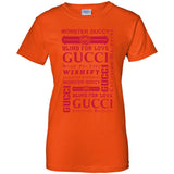 Gucci logomania print Red color gucci men's t shirt G200L Gildan Ladies' 100% Cotton T-Shirt