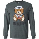 Moschino Man Azure T-Shirt Cotton G240 Gildan LS Ultra Cotton T-Shirt