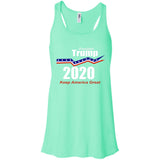 President Trump keep America great 2020 B8800 Bella + Canvas Flowy Racerback Tank