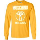Moschino Kids - logo print T-shirt - kids - Cotton G240 Gildan LS Ultra Cotton T-Shirt