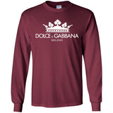 Dolce & Gabbana Men's Oversized Logo T-Shirt G240 Gildan LS Ultra Cotton T-Shirt