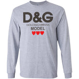 Dolce & Gabbana - Printed Cotton-jersey T-shirt - White G240 Gildan LS Ultra Cotton T-Shirt