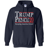 Trump pense keep America great 2020 G185 Gildan Pullover Hoodie 8 oz.