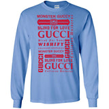 Gucci logomania print Red color gucci men's t shirt G240 Gildan LS Ultra Cotton T-Shirt