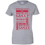 Gucci logomania print Red color gucci men's t shirt G200L Gildan Ladies' 100% Cotton T-Shirt