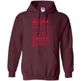 Gucci logomania print Red color gucci men's t shirt G185 Gildan Pullover Hoodie 8 oz.