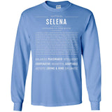 Selena  Classic Name Print t shirt G240 Gildan LS Ultra Cotton T-Shirt