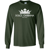 Dolce & Gabbana Men's Oversized Logo T-Shirt G240 Gildan LS Ultra Cotton T-Shirt