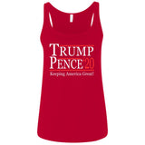 Trump pense keep America great 2020 6488 Bella + Canvas Ladies' Relaxed Jersey Tank