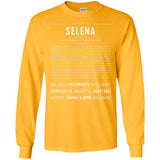 Selena  Classic Name Print t shirt G240 Gildan LS Ultra Cotton T-Shirt