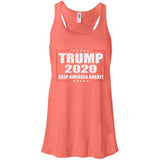 Donald Trump Keep America Great 2020 B8800 Bella + Canvas Flowy Racerback Tank
