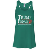 Trump pense keep America great 2020 B8800 Bella + Canvas Flowy Racerback Tank