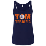 Tom Terrific Patriots t shirt 6488 Bella + Canvas Ladies' Relaxed Jersey Tank