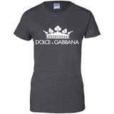 Dolce & Gabbana Black Crown Tee G200L Gildan Ladies' 100% Cotton T-Shirt