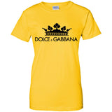 Dolce & Gabbana Crown D&G Logo Ringer Tee G200L Gildan Ladies' 100% Cotton T-Shirt