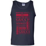 Gucci logomania print Red color gucci men's t shirt G220 Gildan 100% Cotton Tank Top