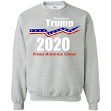 President Trump keep America great 2020 G180 Gildan Crewneck Pullover Sweatshirt  8 oz.