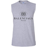 Balenciaga - Logo-print Cotton-jersey T-Shirt - White G270 Gildan Men's Ultra Cotton Sleeveless T-Shirt