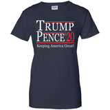 Trump pense keep America great 2020 G200L Gildan Ladies' 100% Cotton T-Shirt