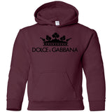 Dolce & Gabbana Crown D&G Logo Ringer Tee G185B Gildan Youth Pullover Hoodie