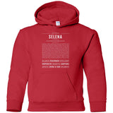 Selena  Classic Name Print t shirt G185B Gildan Youth Pullover Hoodie