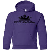 Dolce & Gabbana Crown D&G Logo Ringer Tee G185B Gildan Youth Pullover Hoodie