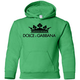 Dolce & Gabbana Crown D&G Logo Ringer Tee G185B Gildan Youth Pullover Hoodie