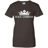 Dolce & Gabbana Black Crown Tee G200L Gildan Ladies' 100% Cotton T-Shirt