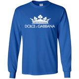 Dolce & Gabbana Black Crown Tee G240 Gildan LS Ultra Cotton T-Shirt