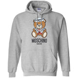 Moschino Man Azure T-Shirt Cotton G185 Gildan Pullover Hoodie 8 oz.
