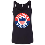 AMERICA FIRST agian! T shirt 6488 Bella + Canvas Ladies' Relaxed Jersey Tank