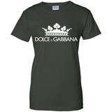 Dolce & Gabbana Black Crown Tee G200L Gildan Ladies' 100% Cotton T-Shirt