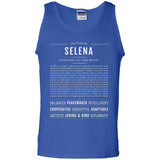 Selena  Classic Name Print t shirt G220 Gildan 100% Cotton Tank Top