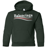 Balenciaga, Logo cotton T-shirt, Women, Black G185B Gildan Youth Pullover Hoodie