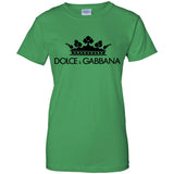 Dolce & Gabbana Crown D&G Logo Ringer Tee G200L Gildan Ladies' 100% Cotton T-Shirt