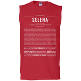 Selena  Classic Name Print t shirt G270 Gildan Men's Ultra Cotton Sleeveless T-Shirt