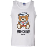 Moschino Man Azure T-Shirt Cotton G220 Gildan 100% Cotton Tank Top