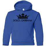 Dolce & Gabbana Crown D&G Logo Ringer Tee G185B Gildan Youth Pullover Hoodie