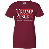 Trump pense keep America great 2020 G200L Gildan Ladies' 100% Cotton T-Shirt