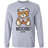 Moschino Man Azure T-Shirt Cotton G240 Gildan LS Ultra Cotton T-Shirt