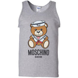Moschino Man Azure T-Shirt Cotton G220 Gildan 100% Cotton Tank Top